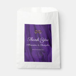 Sacolinha Casamento Roxo Da Seda Obrigado