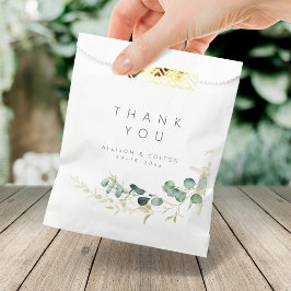 Sacolinha Casamento russo de eucalipto verde-boho