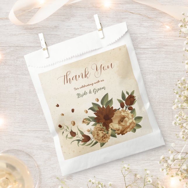 Sacolinha casamento russo de terracotta floral verde (Cortado)