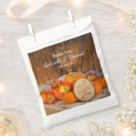Sacolinha Casamento Rustic Pumpkins Fall Barn Obrigado