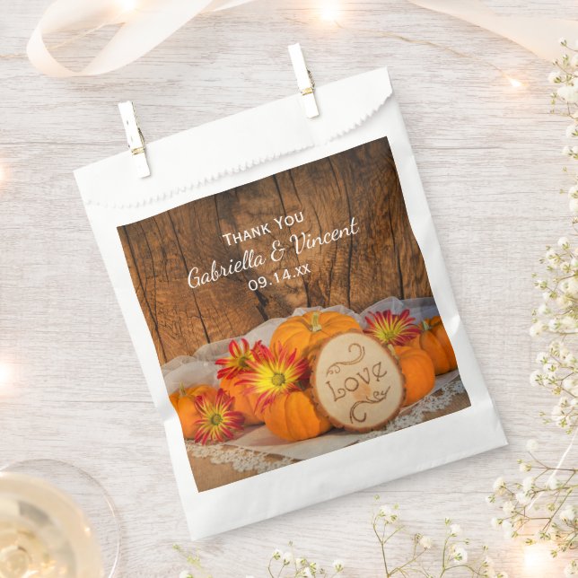 Sacolinha Casamento Rustic Pumpkins Fall Barn Obrigado (Cortado)