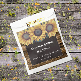 Sacolinha Casamento Rustic Sunflower