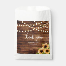Sacolinha Casamento Rustic Woods e Sunflower