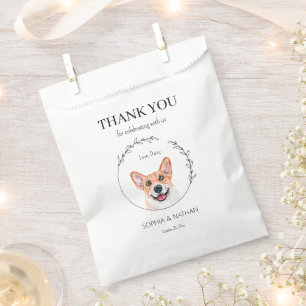 Sacolinha Casamento Simples De Cachorro Corgi Obrigado A Fav