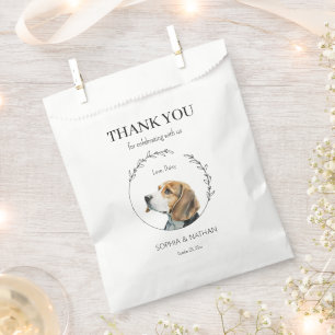 Sacolinha Casamento Simples De Cachorro De Bagle Obrigado A
