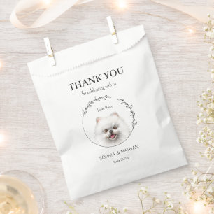 Sacolinha Casamento Simples De Cachorro Pomeraniano Obrigado