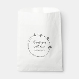 Sacolinha Casamento Simples de Cinzas Escuras