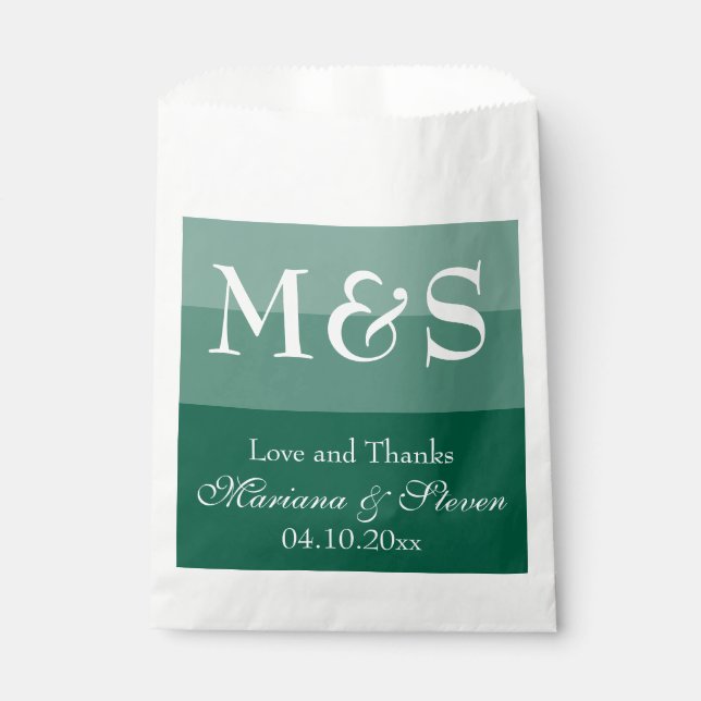 Sacolinha Casamento Simples e Esmeralda Verde (Frente)