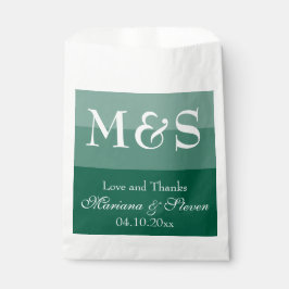 Sacolinha Casamento Simples Moderno Verde Esmeralda