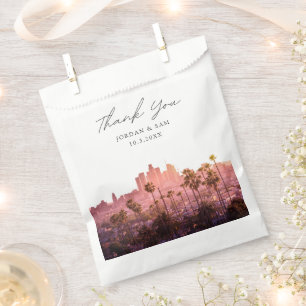 Sacolinha Casamento Skyline de Los Angeles Personalizado