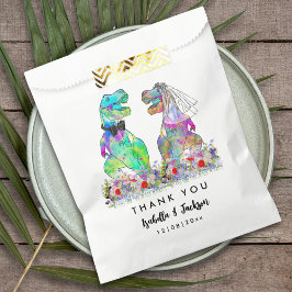 Sacolinha Casamento Temático de Dinossauros Obrigado