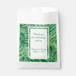 Sacolinha casamento tropical de esmerald greenery
