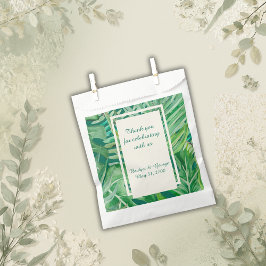 Sacolinha casamento tropical de esmerald greenery