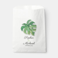 Casamento Tropical Monstera Leaf