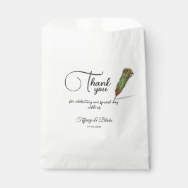 Sacolinha Casamento Único de Caneta de Rolagem e Folha