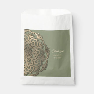 Sacolinha Casamento Verde Sage e Dourado com Luxo Elegante