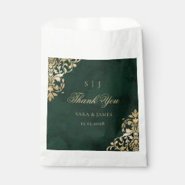 Sacolinha Casamento Vitoriano de Emerald, Dourado Verde Obri