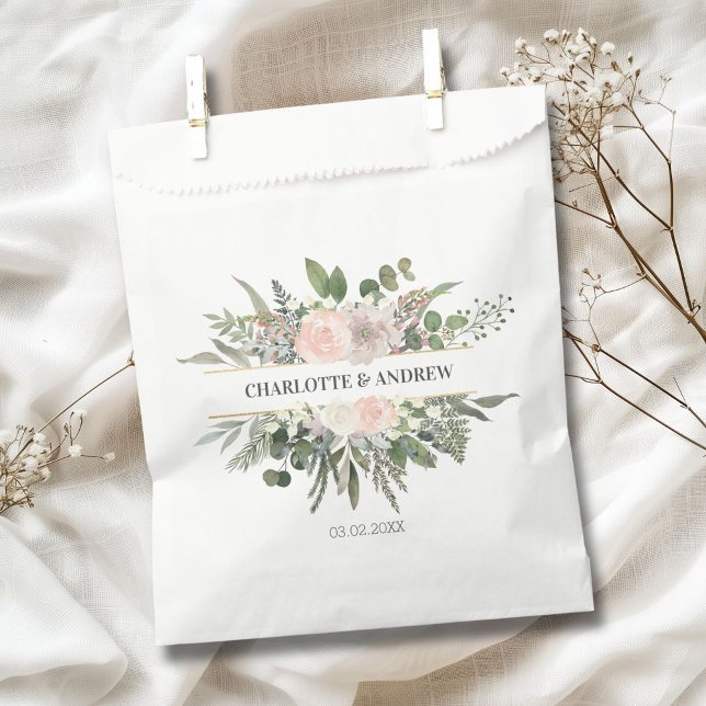 Sacolinha Casamentos Florais Monogramas (Monogram Floral Weddings Favor Bag)