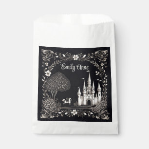 Sacolinha Castelo de Fairytales Negro e Branco com Cavalo