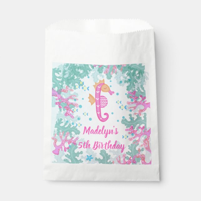Sacolinha Cavalo-marinho Sob O Aniversário Do Mar (Frente)
