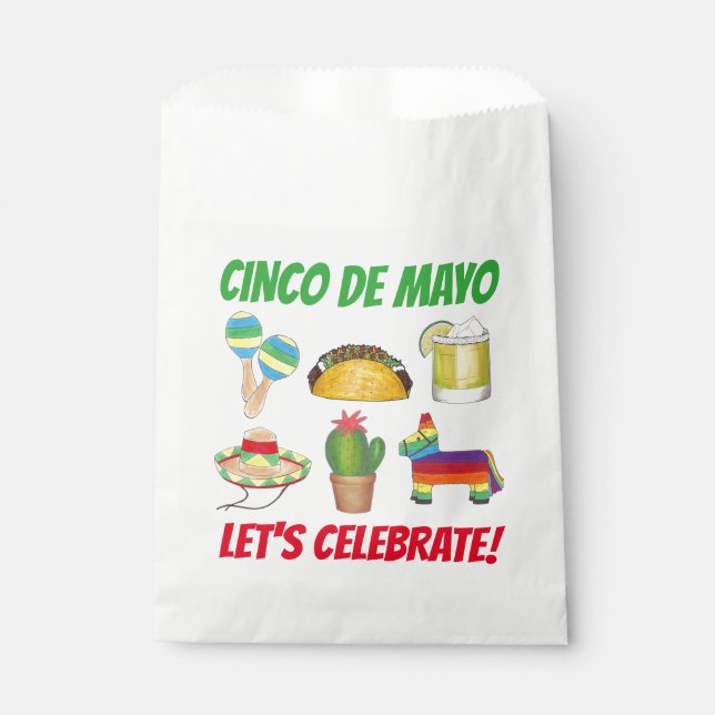 Sacolinha Celebração do vamos Cinco de Mayo Fiesta Taco Piña (Frente)