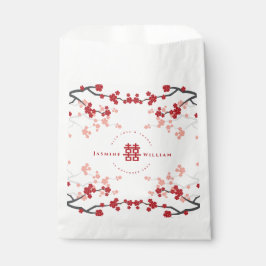 Sacolinha Cereja Blossoms e Felicidade Dupla Casamento Chinê