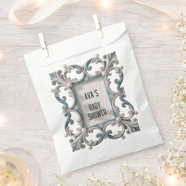 Sacolinha Chá Barroco Bebê Elegante (Cortado)