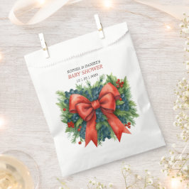 Sacolinha Chá de Bebê Arco Vermelho Natal Brunch