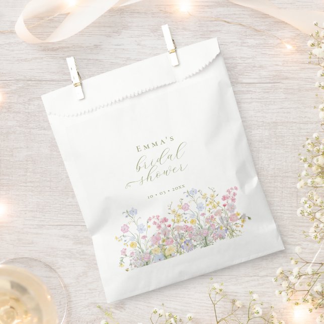 Sacolinha Chá de Bebê Boho Flores Silvestres Jardim (Cortado)