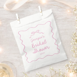 Sacolinha Chá de Bebê da Gravata Rosa Desenhada à Mão Capric