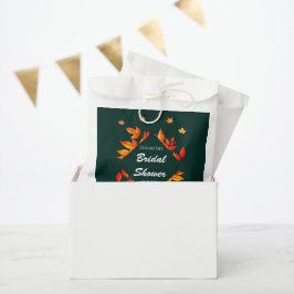 Sacolinha Chá de Bebê de Folhas de Outono Rústico Moderno