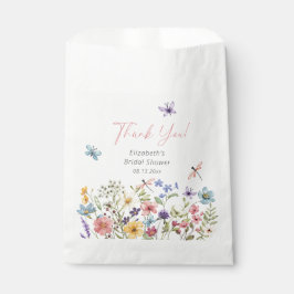 Sacolinha Chá de Bebê de Jardim de Borboletas e Flores Silve