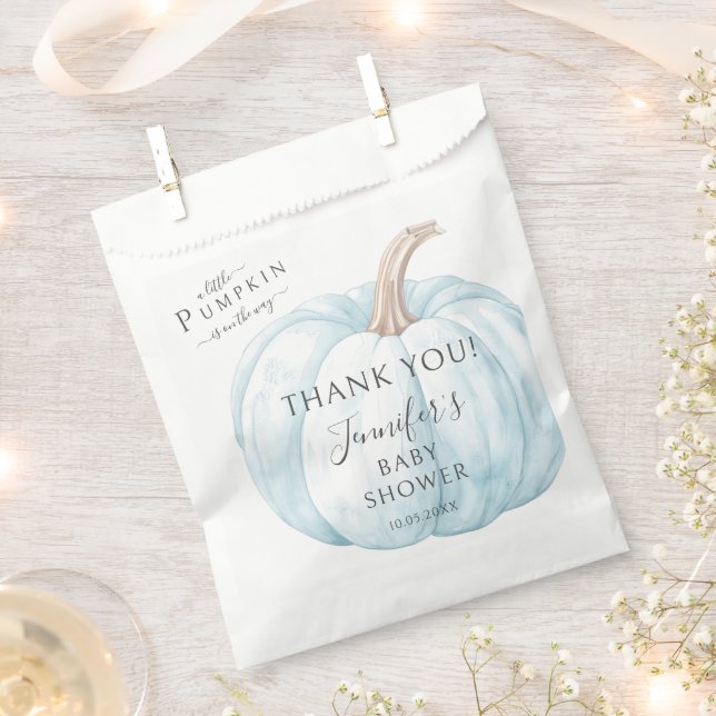 Sacolinha Chá de Bebê de outono de Abóbora Azul (Cortado)