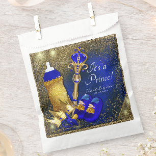 Sacolinha Chá de Bebê do Príncipe Azul Real Dourado