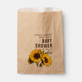 Sacolinha Chá de Bebê Doce Girassol Rústico