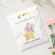Chá de Bebê Elefante Rosa Personalizado