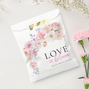 Sacolinha Chá de Bebê Eloise Rosa Floral Amor em Flor
