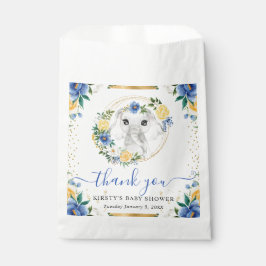 Sacolinha Chá de Bebê Floral Elefante Cute Jungle Aquarela