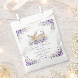 Sacolinha Chá de Bebê Floral Lilás Roxo Fofo