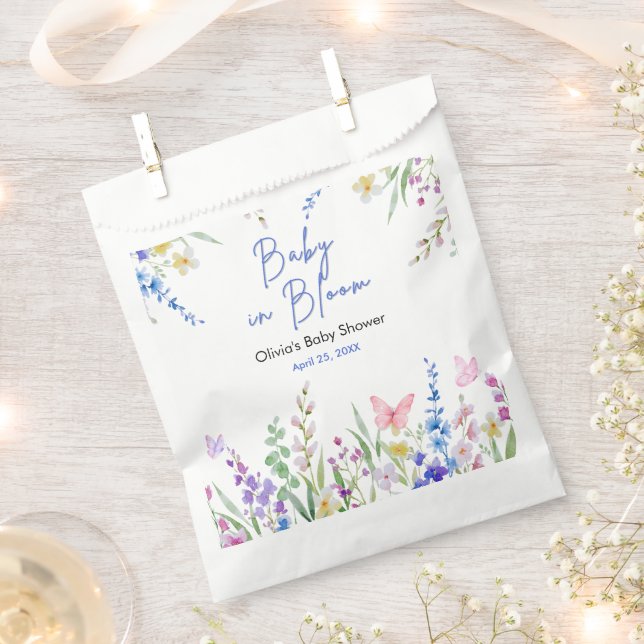 Sacolinha Chá de Bebê Floral Primavera Bebê em Flor   (Cortado)
