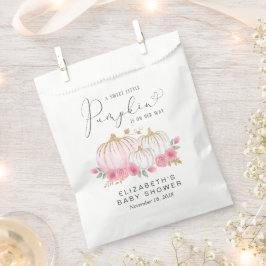 Sacolinha Chá De Bebê Floral Rosa-Rosa-Abóbora