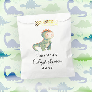 Sacolinha Chá de bebê menino dinossauro aquarela