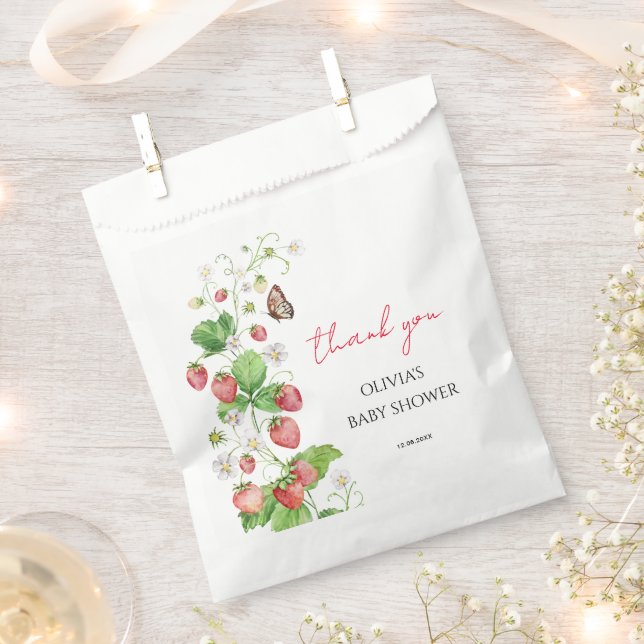 Sacolinha Chá de Bebê Morango (Cortado)