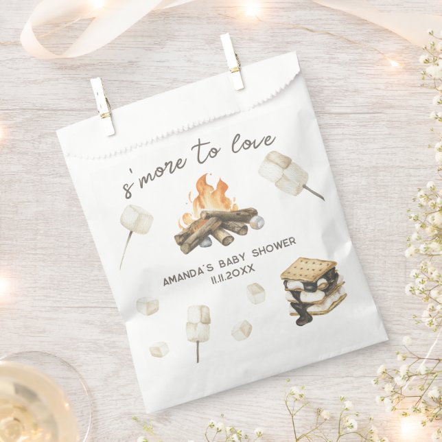 Sacolinha Chá de Bebê S'more em Aquarela (Cortado)