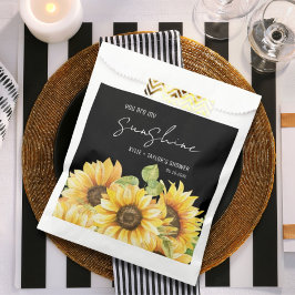 Sacolinha Chá de Casais de girassol preto e branco