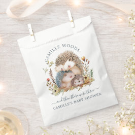 Sacolinha Chá de fraldas Adorável da Família Hedgehog