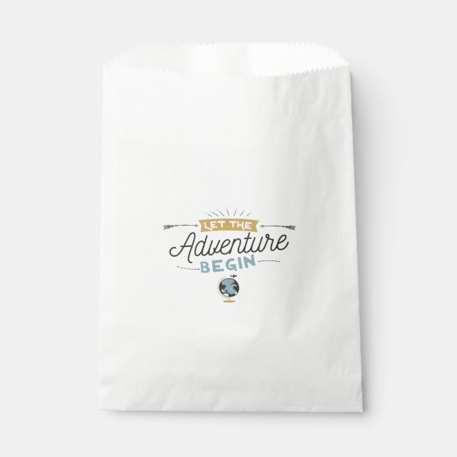 Sacolinha Chá de fraldas Adventure a favor bolsas (Frente)