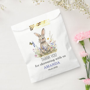 Sacolinha Chá de fraldas Algumas flores silvestres do coelho