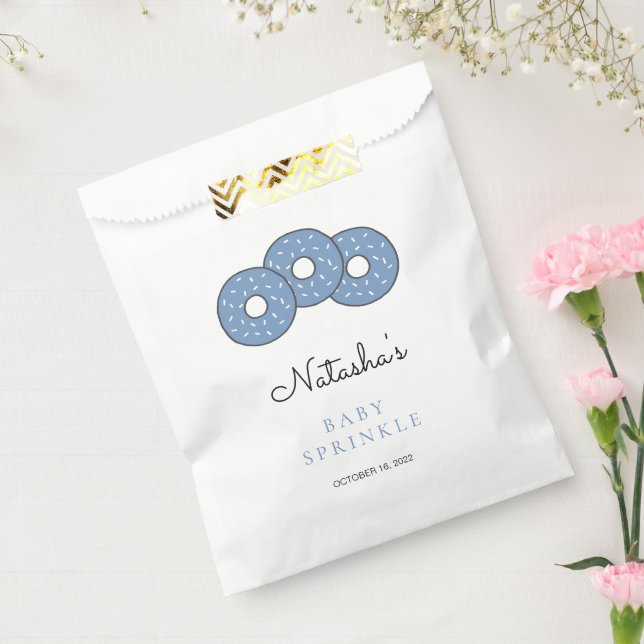 Sacolinha Chá de fraldas azul-esprinkle para rapazes (Selado)