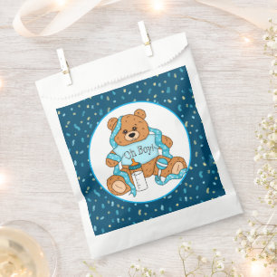 Sacolinha Chá de fraldas Azul Oh Garoto Urso Teddy